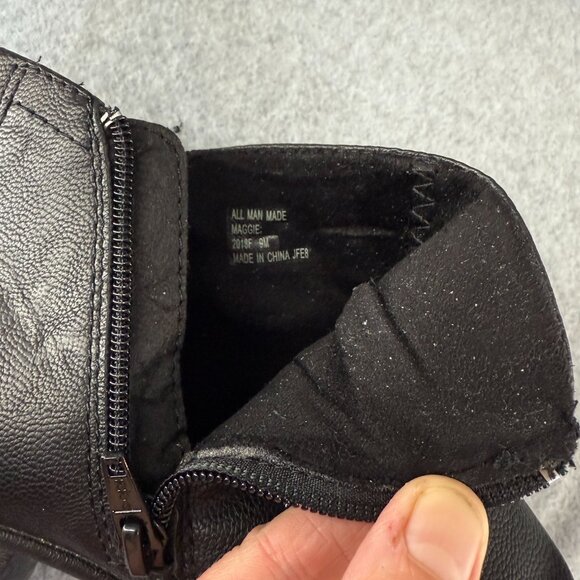 Earth Origins Womens Size 9 M Black Booties Boots Low Heeled Maggie Side Zip - Picture 13 of 16